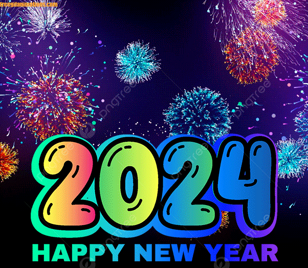 free happy new year 2024 gif