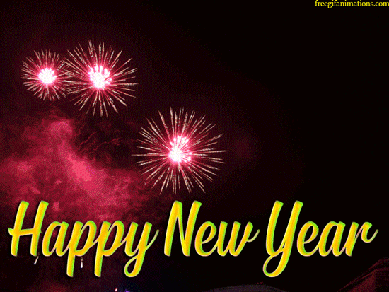 Elegant 2024 New Year GIF - Golden balloons and amazing fireworks
